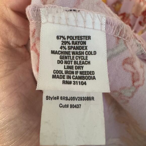 Wonderly Top Size 1X Purple Lilac Floral Boho Whimsical Prairie Flowy - Picture 10 of 15